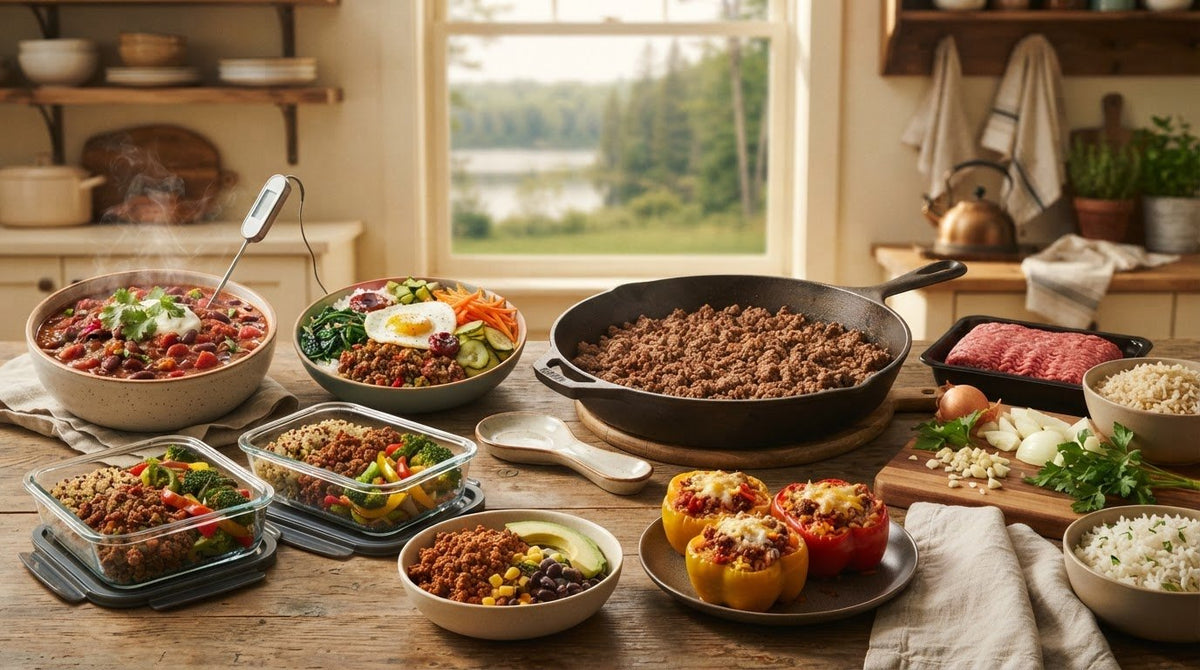 Meal prep ideas with ground beef for easy bowls and chili